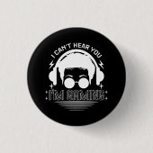私はゲーム愛好家であるあなたを聞こおもしろいえない 缶バッジ (正面)