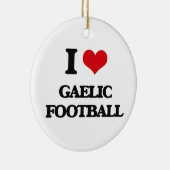 私はゲール族のフットボールを愛します セラミックオーナメント (右)