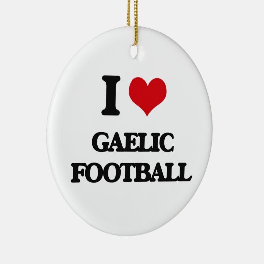私はゲール族のフットボールを愛します セラミックオーナメント (右)
