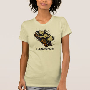 私はコアラのTシャツを愛します Tシャツ