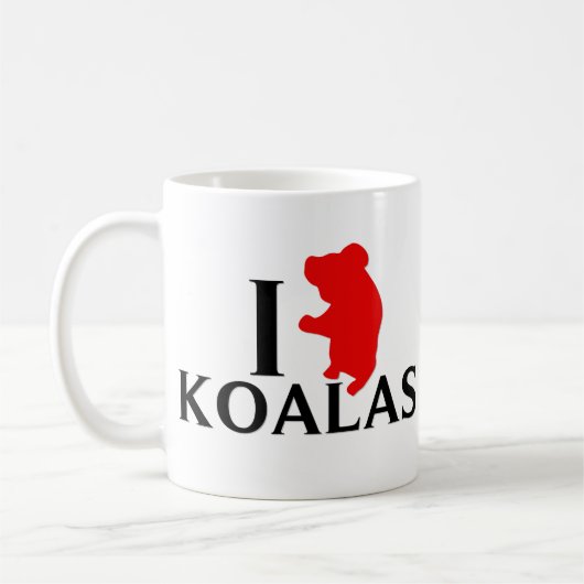 私はコアラを愛します コーヒーマグカップ (左)