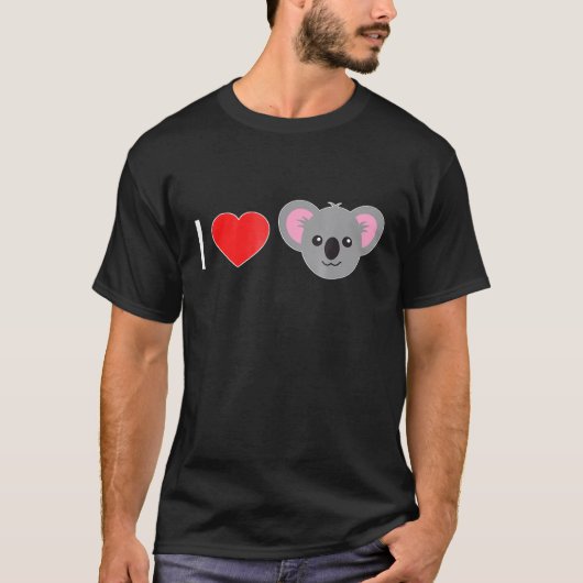 私はコアラス動物が大好き Tシャツ (正面)