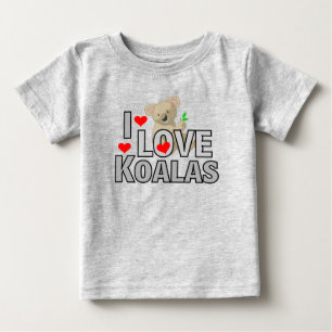 私はコアラ幼児か子供のティーを愛します ベビーTシャツ