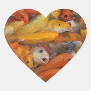 私はコイ魚のステッカーが大好きだ。 ハートシール