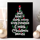 私はココアを飲みたいだけクリスマス映画を見たい シーズンカード