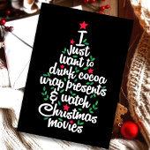 私はココアを飲みたいだけクリスマス映画を見たい シーズンカード