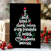 私はココアを飲みたいだけクリスマス映画を見たい シーズンカード