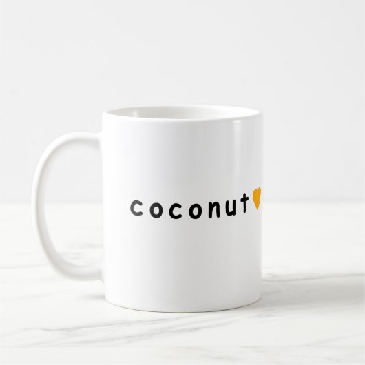 私はココナッツが大好き コーヒーマグカップ (左)