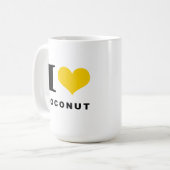 私はココナッツが大好き コーヒーマグカップ (正面左)