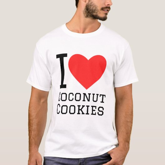 私はココナッツのクッキーが大好き Tシャツ (正面)