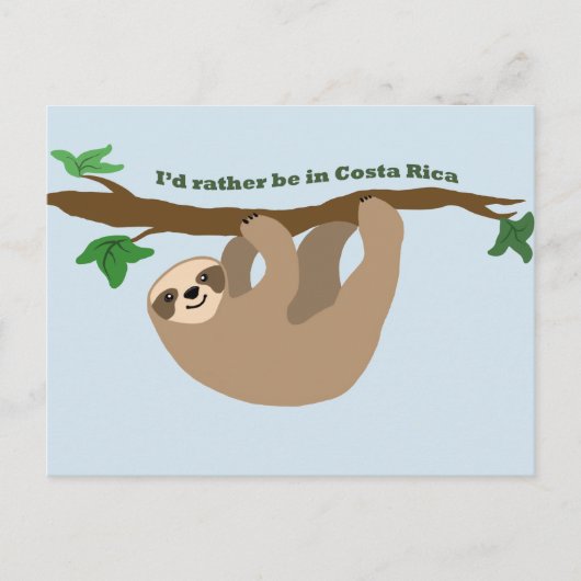 私はコスタリカにいる方がいい ポストカード (正面)
