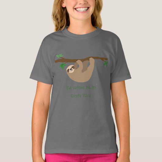私はコスタリカにいる方がパーソナライズされた良い Tシャツ (正面)