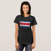私はコスタリカルーツコスタリカ国旗ではない Tシャツ (正面フル)