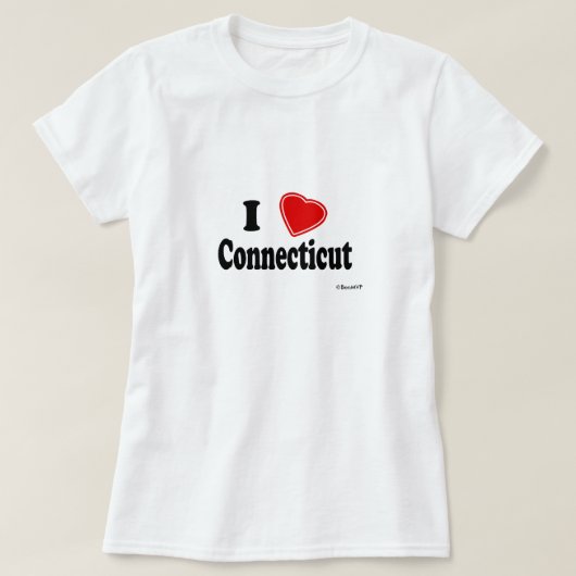 私はコネチカットを愛します Tシャツ (デザイン正面)