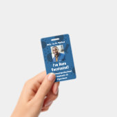 私はコビッド19の予防接種を受けました深いブルー バッジ (手持ち)