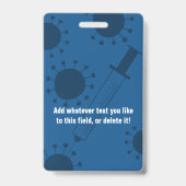 私はコビッド19の予防接種を受けました深いブルー バッジ (裏面)