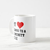 私はコミュニティナースマグに所属している コーヒーマグカップ (正面左)