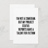 私はコメディアンではないが、プロジェクトの進捗レポート サンキューカード (正面/裏面)