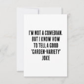 私はコメディアンではないが、良いことを言う方法を知っている サンキューカード (正面)