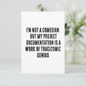 私はコメディアンではなく、プロジェクトのドキュメントを持っている サンキューカード (スタンド正面)