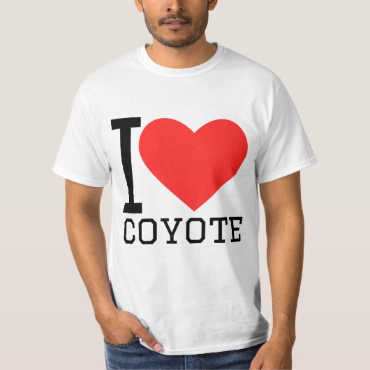 私はコヨーテが大好き Tシャツ (正面)