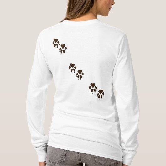 私はコヨーテのトラック動物のシャツが大好き Tシャツ (裏面)