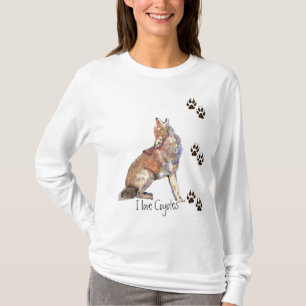 私はコヨーテトラック動物のワイシャツを愛します Tシャツ