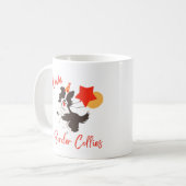 私はコリー縁どズが好き コーヒーマグカップ (正面左)