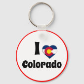 私はコロラドとコロラドのハートを愛している – 旅行/スポーツ キーホルダー (正面)