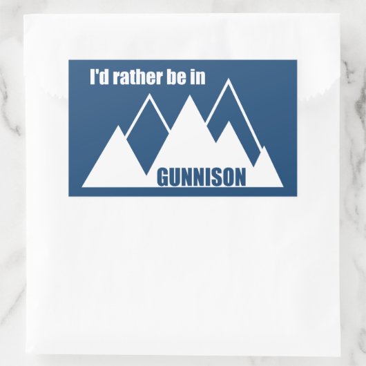 私はコロラド州のグニソン・マウンテンにいたい 長方形シール (バッグ)