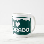 私はコロラド州のマグを愛します コーヒーマグカップ (正面右)
