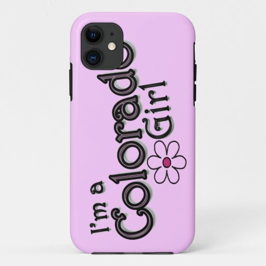 私はコロラド州の女の子、花、ピンクのiPhoneカバーです Case-Mate iPhoneケース (裏面)
