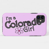 私はコロラド州の女の子、花、ピンクのiPhoneカバーです Case-Mate iPhoneケース (裏面(横))