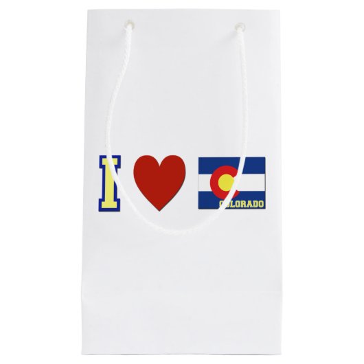 私はコロラド州を愛します スモールペーパーバッグ (正面)