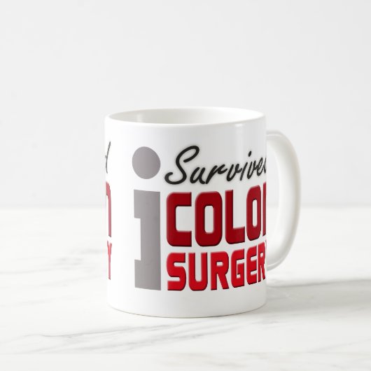 私はコロンの外科マグを生き延びました コーヒーマグカップ (正面右)