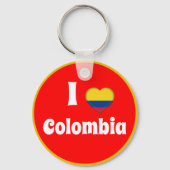 私はコロンビアとハートが大好き – 国、旅行/スポーツ キーホルダー (正面)
