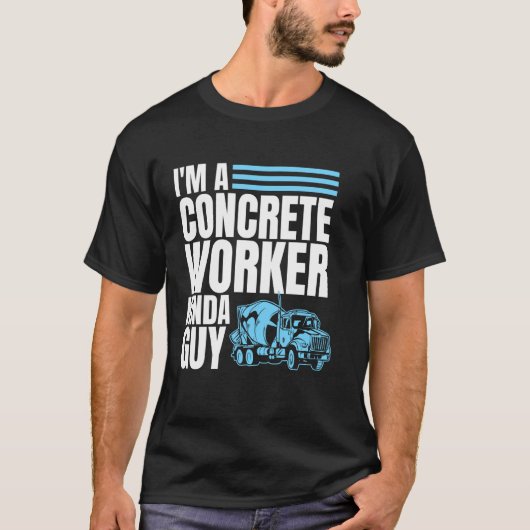 私はコンクリート職人な男 Tシャツ (正面)