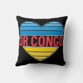 私はコンゴ博士が大好き，コンゴ・キンシャサハート クッション (裏面)