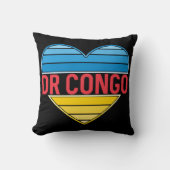 私はコンゴ博士が大好き，コンゴ・キンシャサハート クッション (正面)