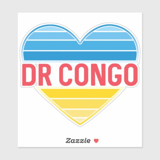 私はコンゴ博士が大好き，コンゴ・キンシャサハート シール (シート)