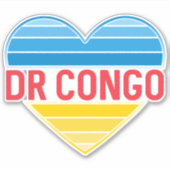 私はコンゴ博士が大好き，コンゴ・キンシャサハート シール (正面)