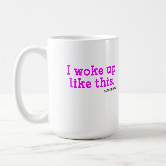 私はコンサートのリストの背部が付いているこのマグのように目覚めました コーヒーマグカップ (左)