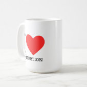 私はコンテortionが大好き コーヒーマグカップ (正面左)