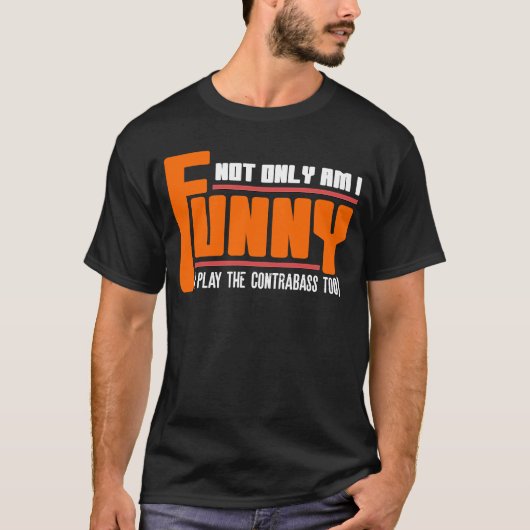 私はコントラバ遊スのバーが倍すぎる Tシャツ (正面)