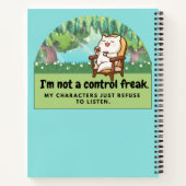 私はコントロール狂いではない笑わされる：作家の漫画 ノートブック (裏面)