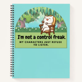 私はコントロール狂いではない笑わされる：作家の漫画 ノートブック