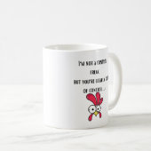 私はコントロール・フリークではないが、明らかにアウト コーヒーマグカップ (正面右)