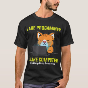 私はコンピュータのビープ音Boop猫を作るプログラマー Tシャツ