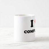 私はコンピュータを愛します コーヒーマグカップ (中央)