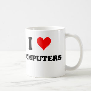 私はコンピュータを愛します コーヒーマグカップ